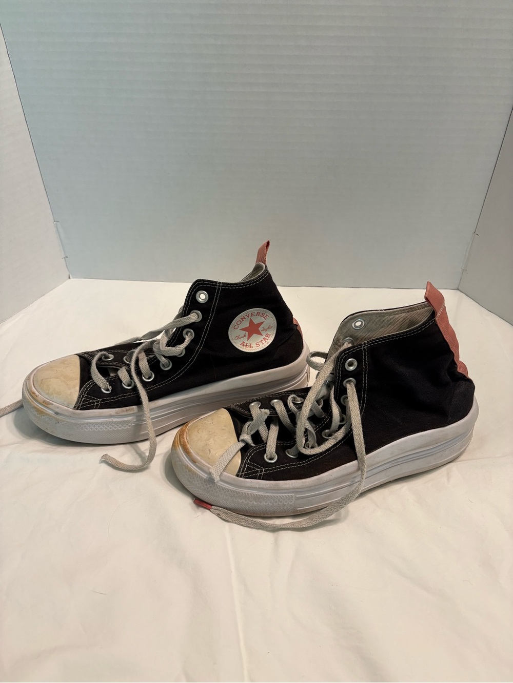 Converse Chuck Taylor All Star Move High Top Platform Sneakers Black Size 7 - Picture 2 of 9